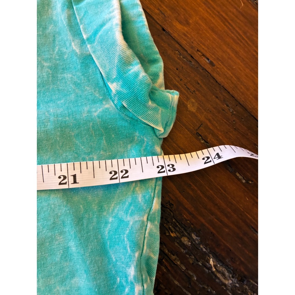 Zenana Turquoise Distressed TShirt Short Sleeve Casual Cute Women's Size Medium - Picture 3 of 5